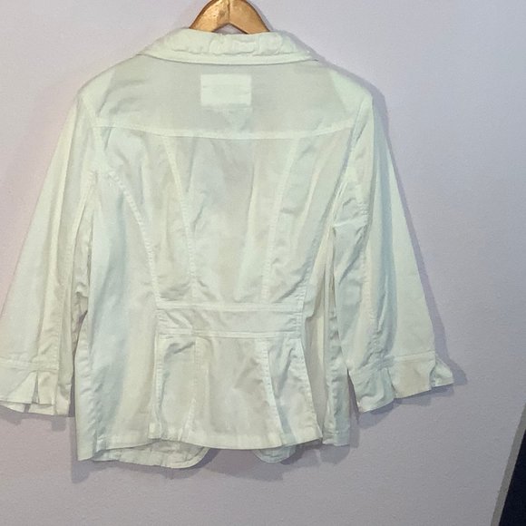 Live A Little White Blazer M Women - Picture 2 of 3